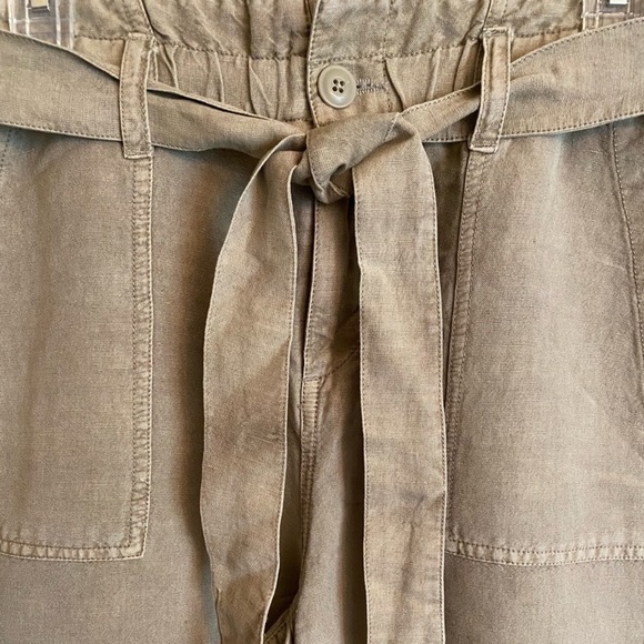 Lucky Brand Soft Utility Boyfriend Tie Waist Linen Pants Beige Size Small 0 /25 - Picture 7 of 16